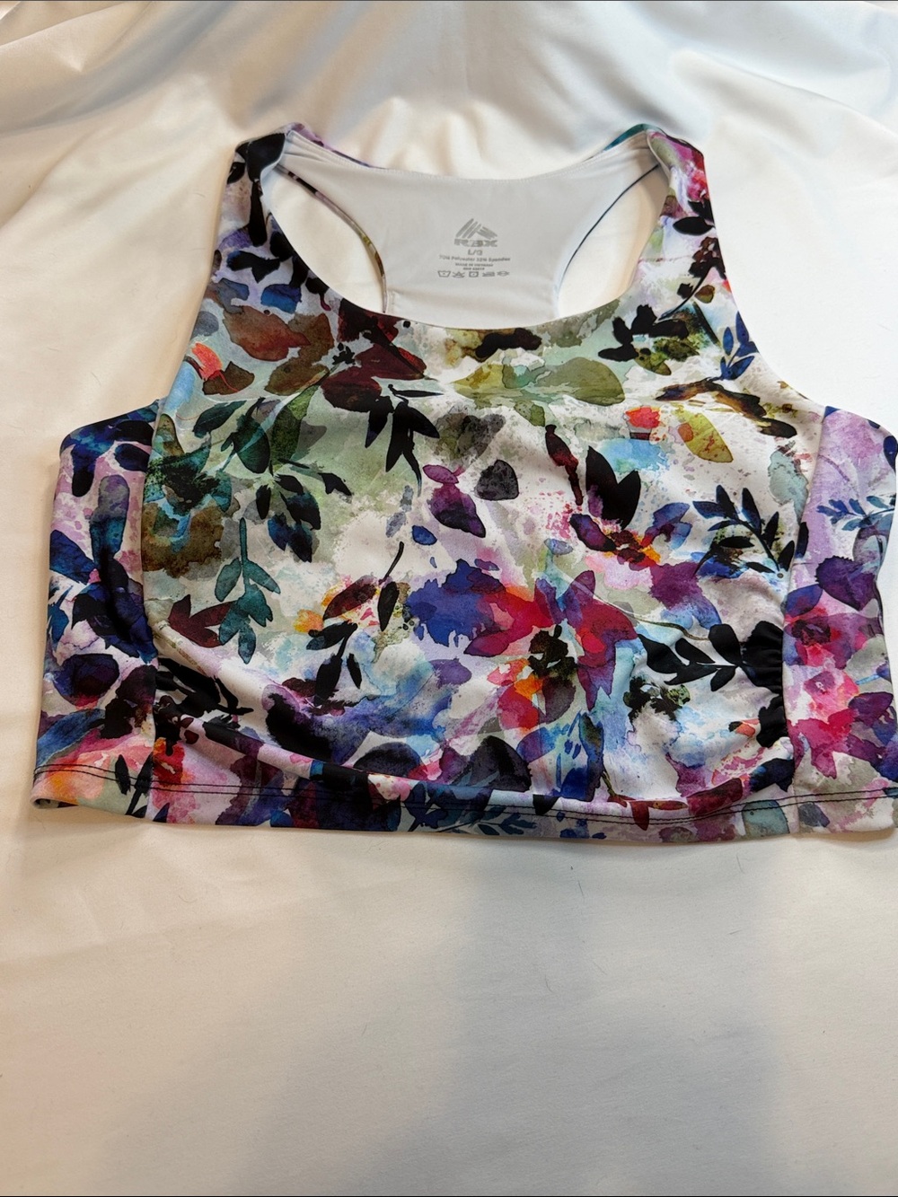 Reebok Multicolor Floral Racerback Sports Bra